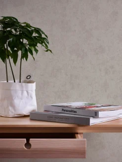 Vliestapete Beton Optik Braun Silber Metallic 38969-8