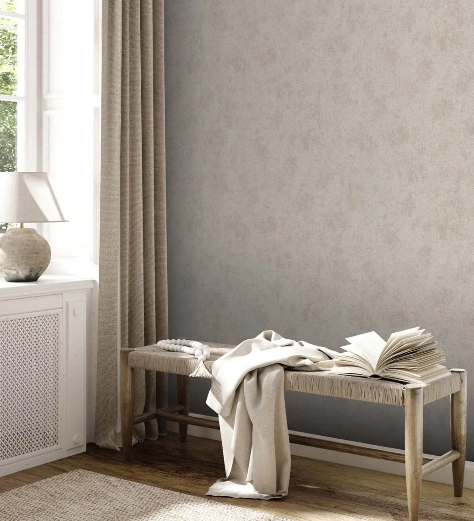 Vliestapete Beton Optik Braun Silber Metallic 38969-8
