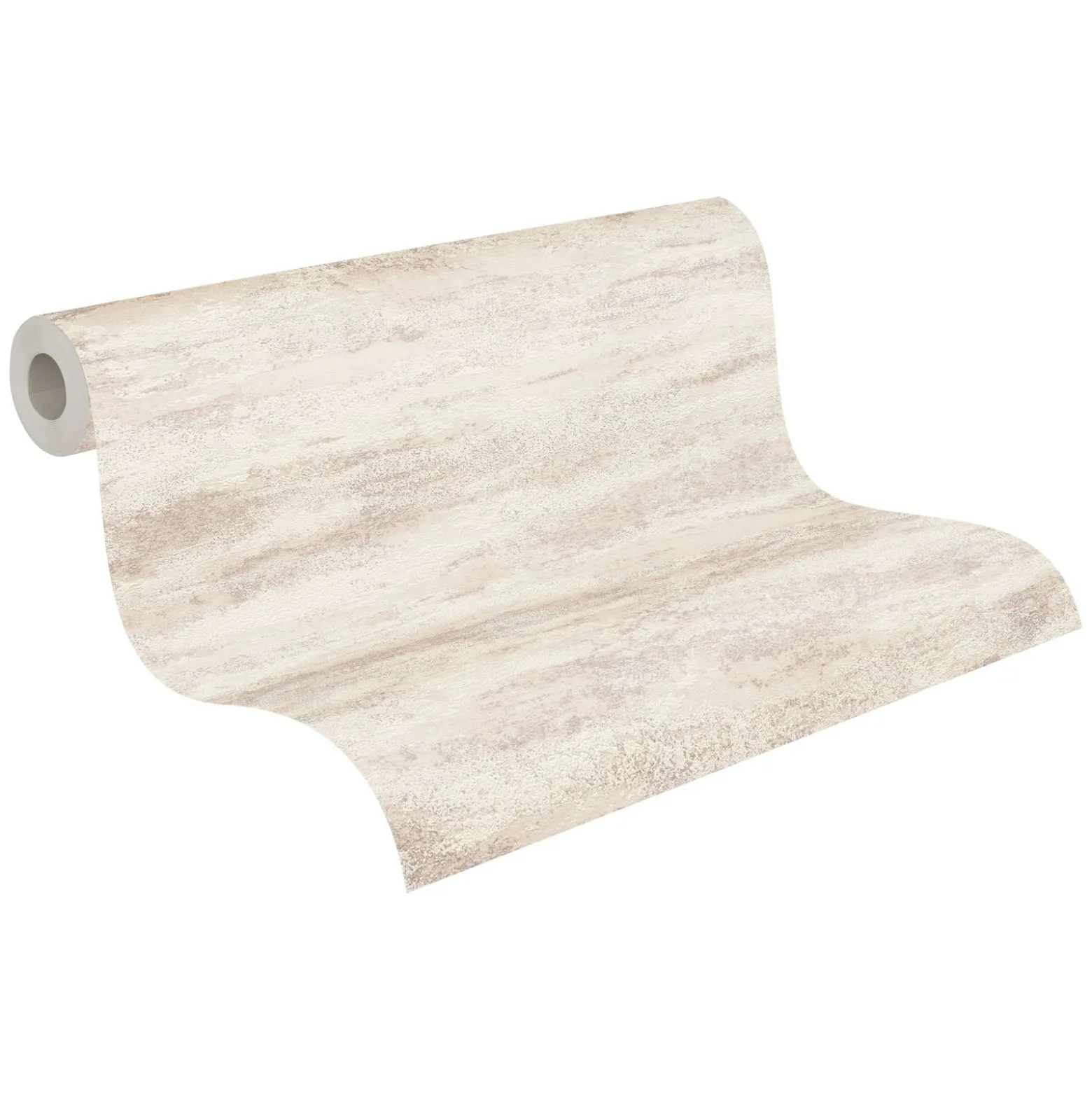 Vliestapete Beton Optik Cremeweiß Gold Metallic 39041-6