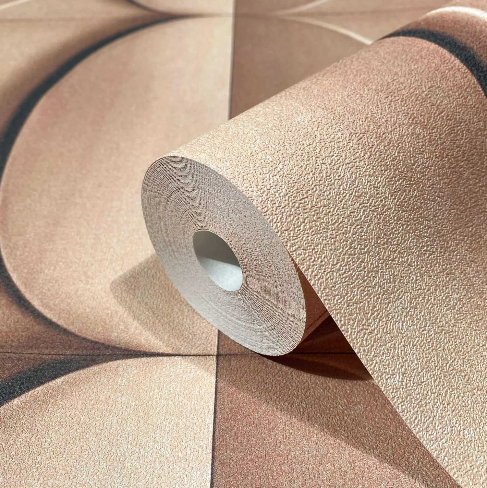 Vliestapete Betonoptik 3D Effekt Grafik Beige Braun 34490