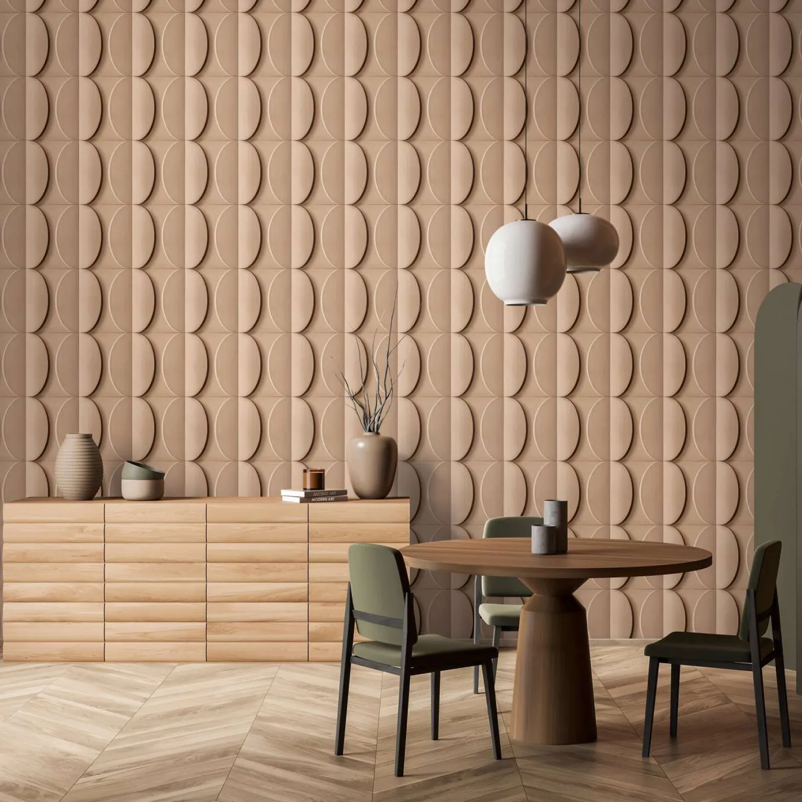 Vliestapete Betonoptik 3D Effekt Grafik Beige Braun 34490