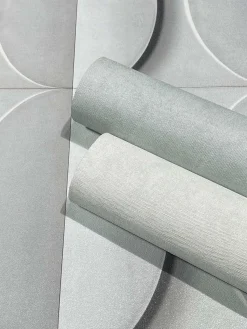 Vliestapete Betonoptik 3D Effekt Grafik Hellgrau 34489