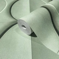 Vliestapete Betonoptik 3D Effekt Grafik Grün Grau 34488