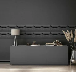 Vliestapete Betonoptik 3D Effekt Grafik Schwarz Grau 34486