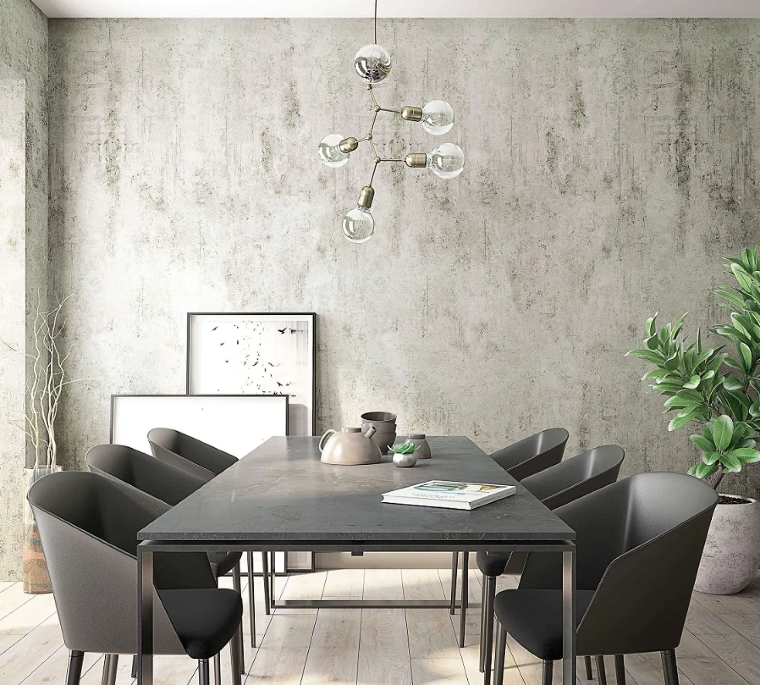 Vliestapete Beton-Optik grau hellblau Imagine 31777