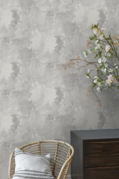 Vliestapete Beton-Optik Grau Silber WL1201