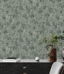 Vliestapete Beton Optik Grün Perlmutt Metallic 38970-1