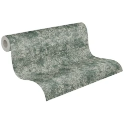 Vliestapete Beton Optik Grün Perlmutt Metallic 38970-1