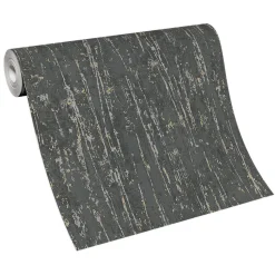 Vliestapete Betonoptik Schwarz Silber Metallic 10348-15