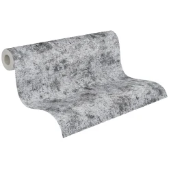 Vliestapete Beton Optik Schwarz Silber Metallic 38969-6
