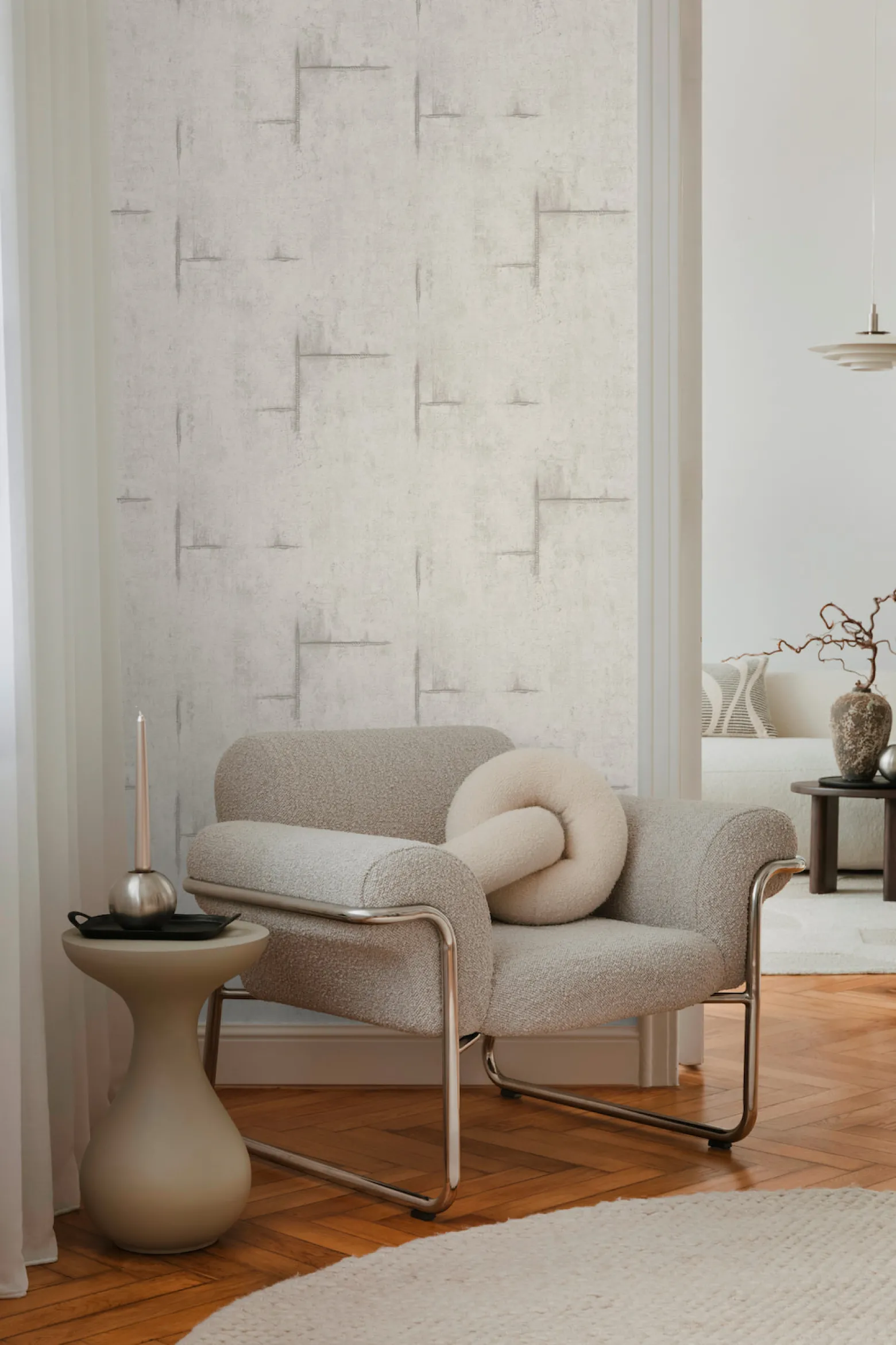 Vliestapete Betonoptik Shabby Creme Grau 79085-1