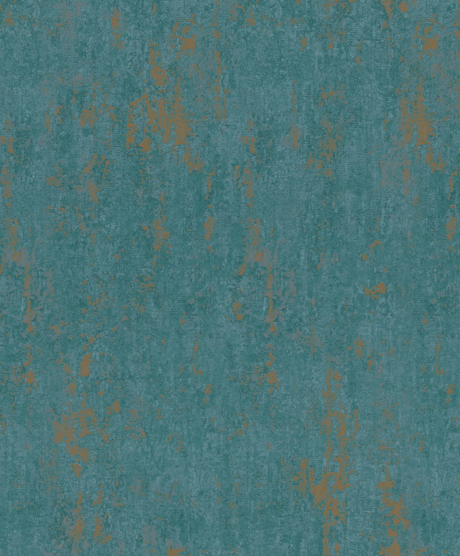 Vliestapete Betonoptik Shabby Türkis Gold Metallic 35164