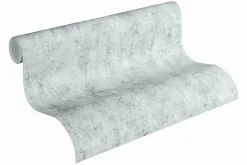 Vliestapete Beton-Optik weiß schwarz 36155-1