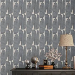 Vliestapete Blattmuster Abstrakt Beige Schwarz 39658-3