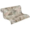 Vliestapete Blattmuster Abstrakt Blau Beige 78215-1
