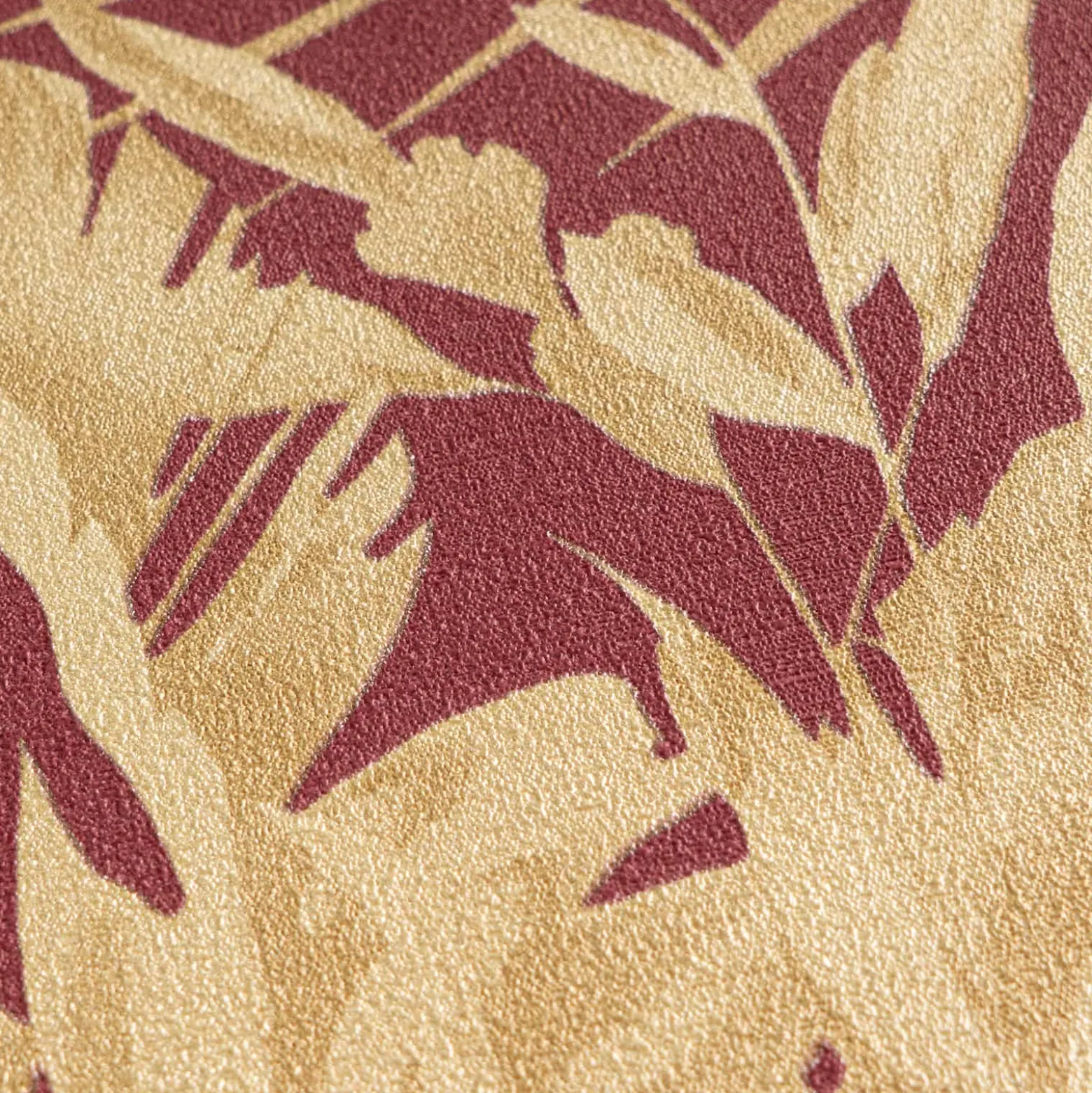 Vliestapete Blattmuster Dschungel Rot Beige 79063-5