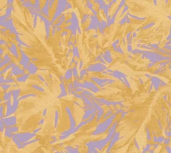 Vliestapete Blattmuster Dschungel Lila Beige 79063-3