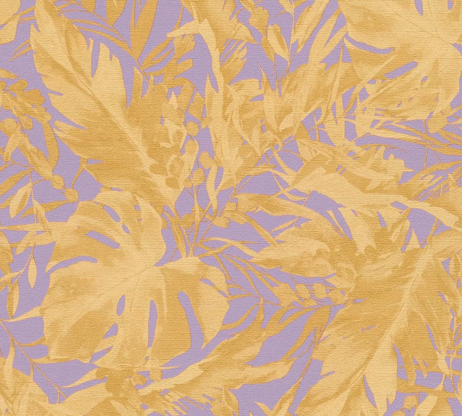 Vliestapete Blattmuster Dschungel Lila Beige 79063-3