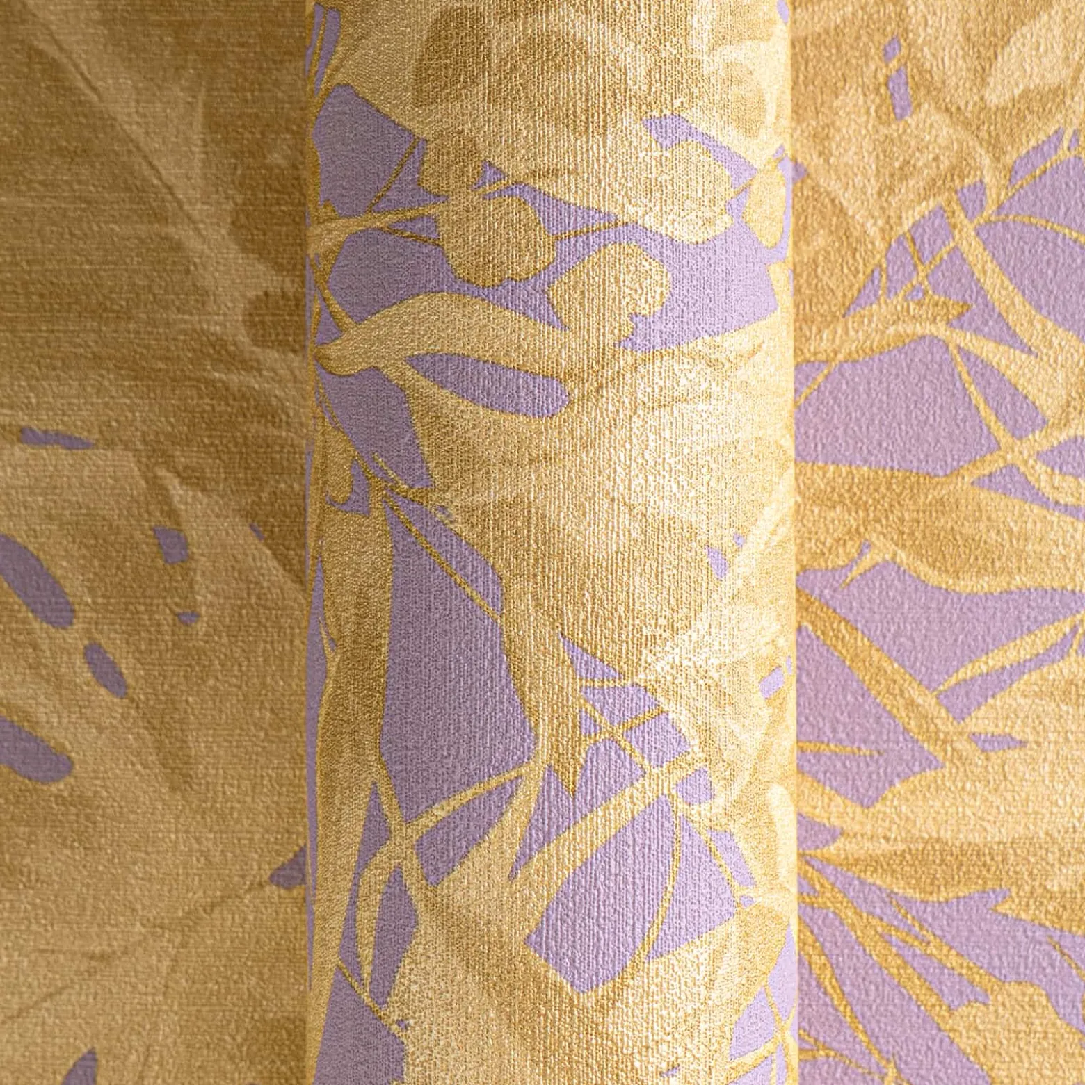 Vliestapete Blattmuster Dschungel Lila Beige 79063-3