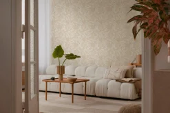 Vliestapete Blattmuster Dschungel Creme Beige 79063-1