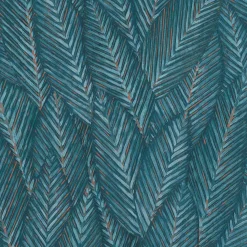 Vliestapete Blattmuster Dschungel Blau 10391-19