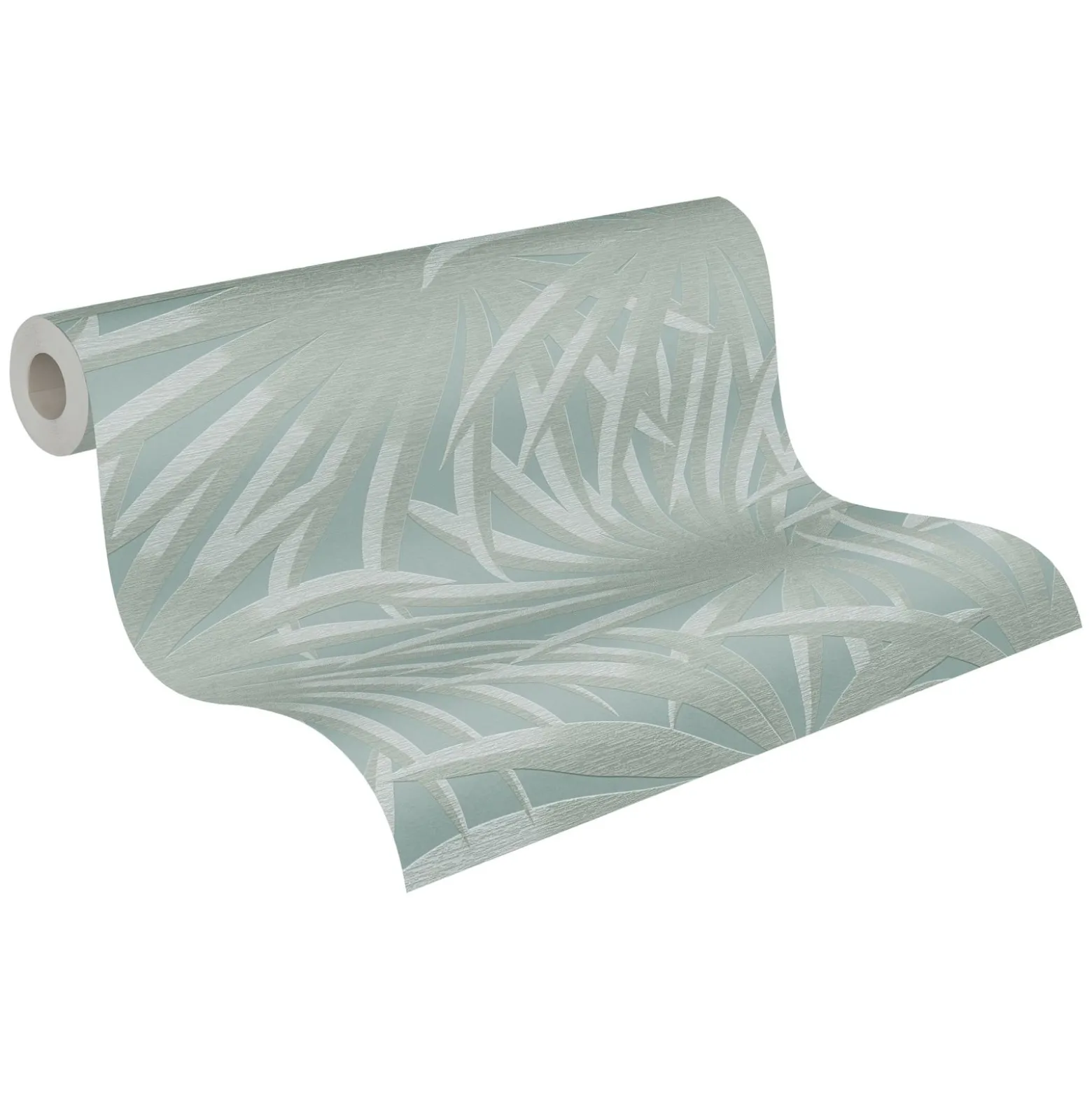 Vliestapete Blattmuster Dschungel Blau Grau 39338-4