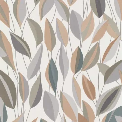 Vliestapete Blattmuster Grau Beige Grün 10431-07