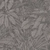 Vliestapete Blattmuster Grau Silber Metallic 39560-7