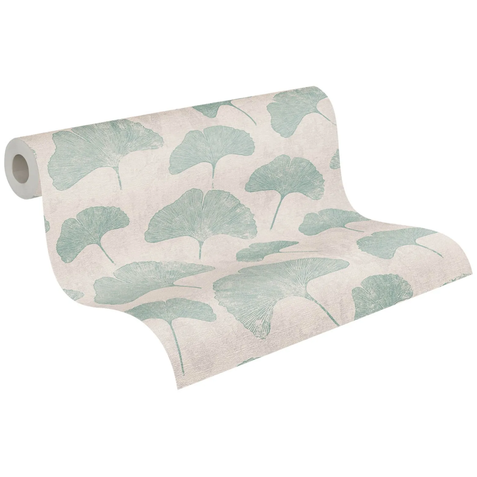 Vliestapete Blattmuster Struktur Beige Grün 38966-3