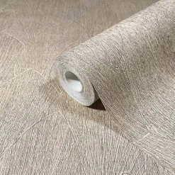 Vliestapete Blattmuster Struktur Beige Braun 35387