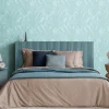 Vliestapete Blattmuster Tropen Blau Metallic 79064-3