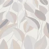 Vliestapete Blattmuster Weiß Grau Beige 10431-31