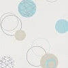 Vliestapete blau beige Kreise Planet Rasch 475913