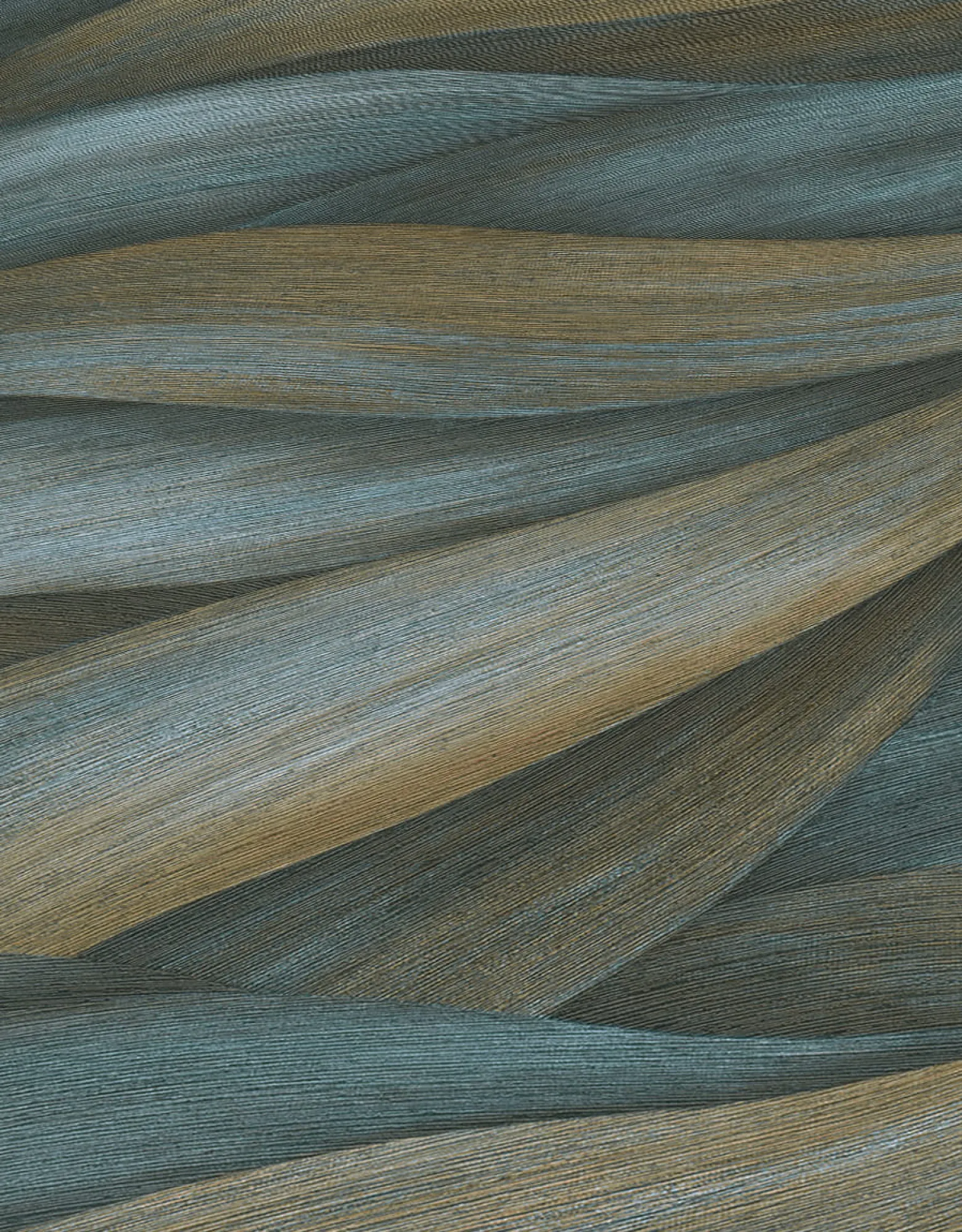 Vliestapete Blau Grün Blattmotiv 10257-08