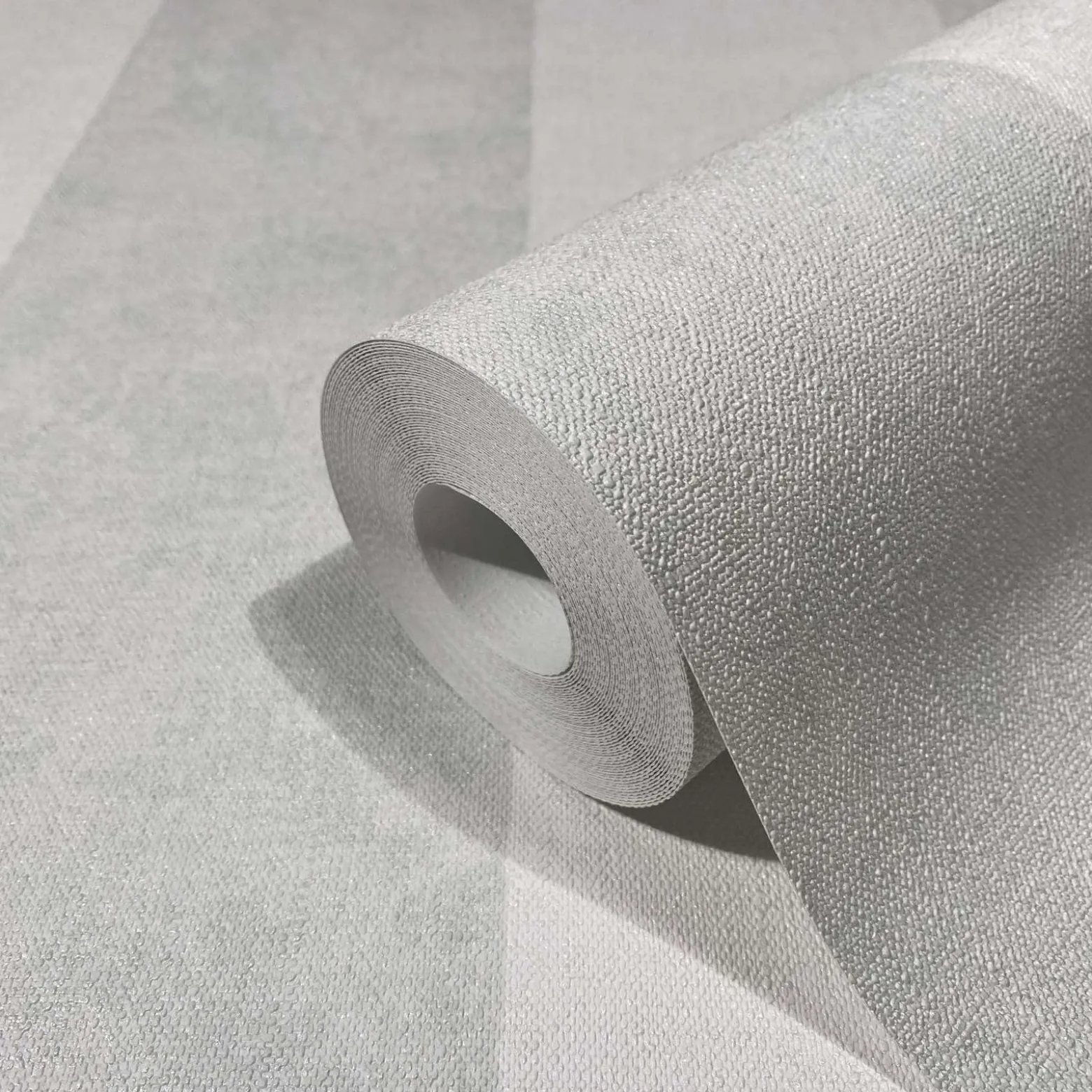 Vliestapete Block Streifen Grau Creme Glitzer 34409