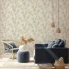 Vliestapete Blütenranken creme weiß braun 37420-2