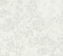 Vliestapete Blütenzweige creme grau beige 37397-2