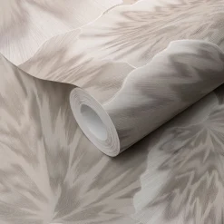 Vliestapete Blätter Abstrakt Braun Grau Metallic 10402-37