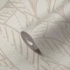 Vliestapete Blätter Abstrakt Grau Creme Metallic 39933-3