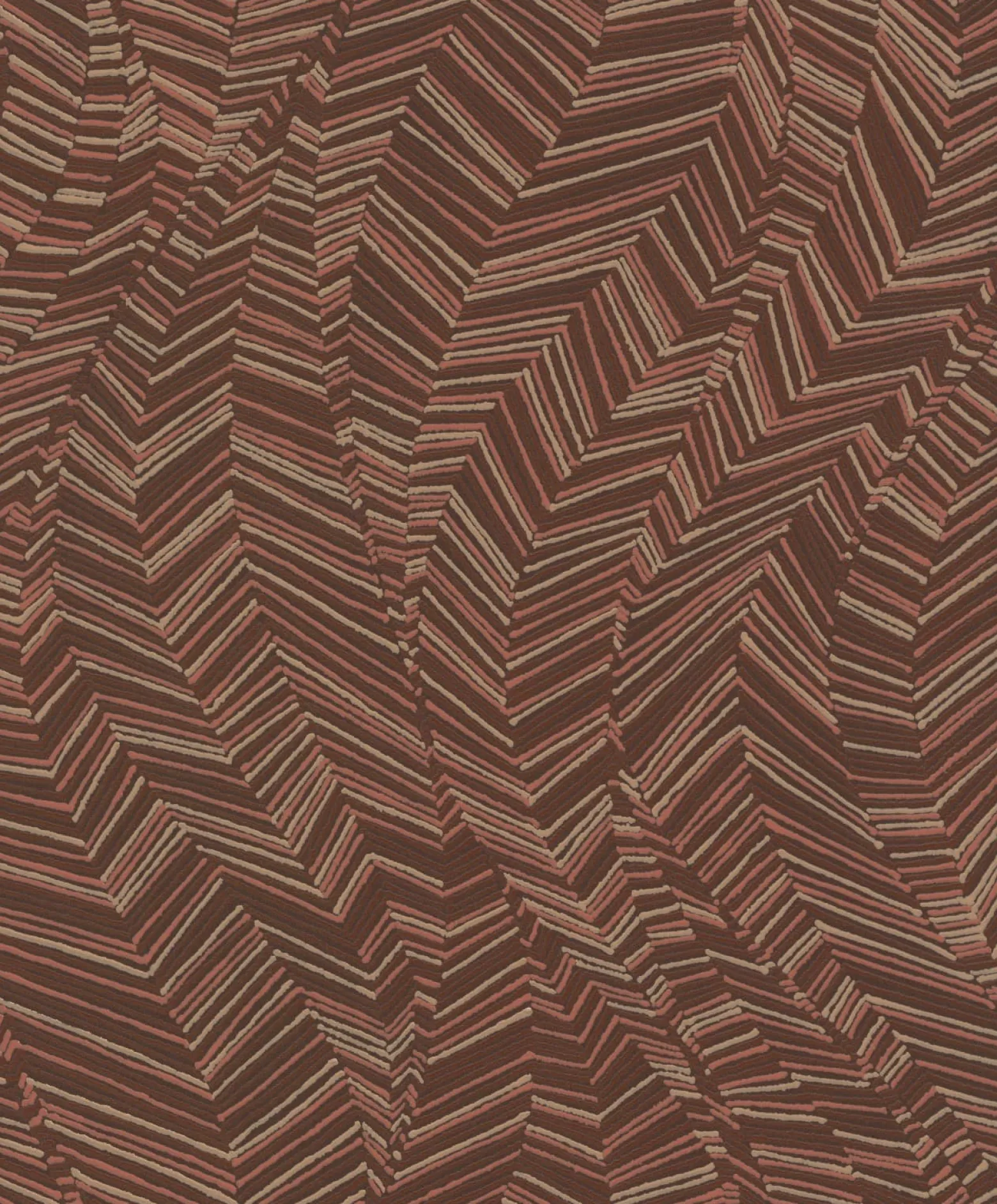 Vliestapete Blätter Abstrakt Orange Beige Glanz A62103