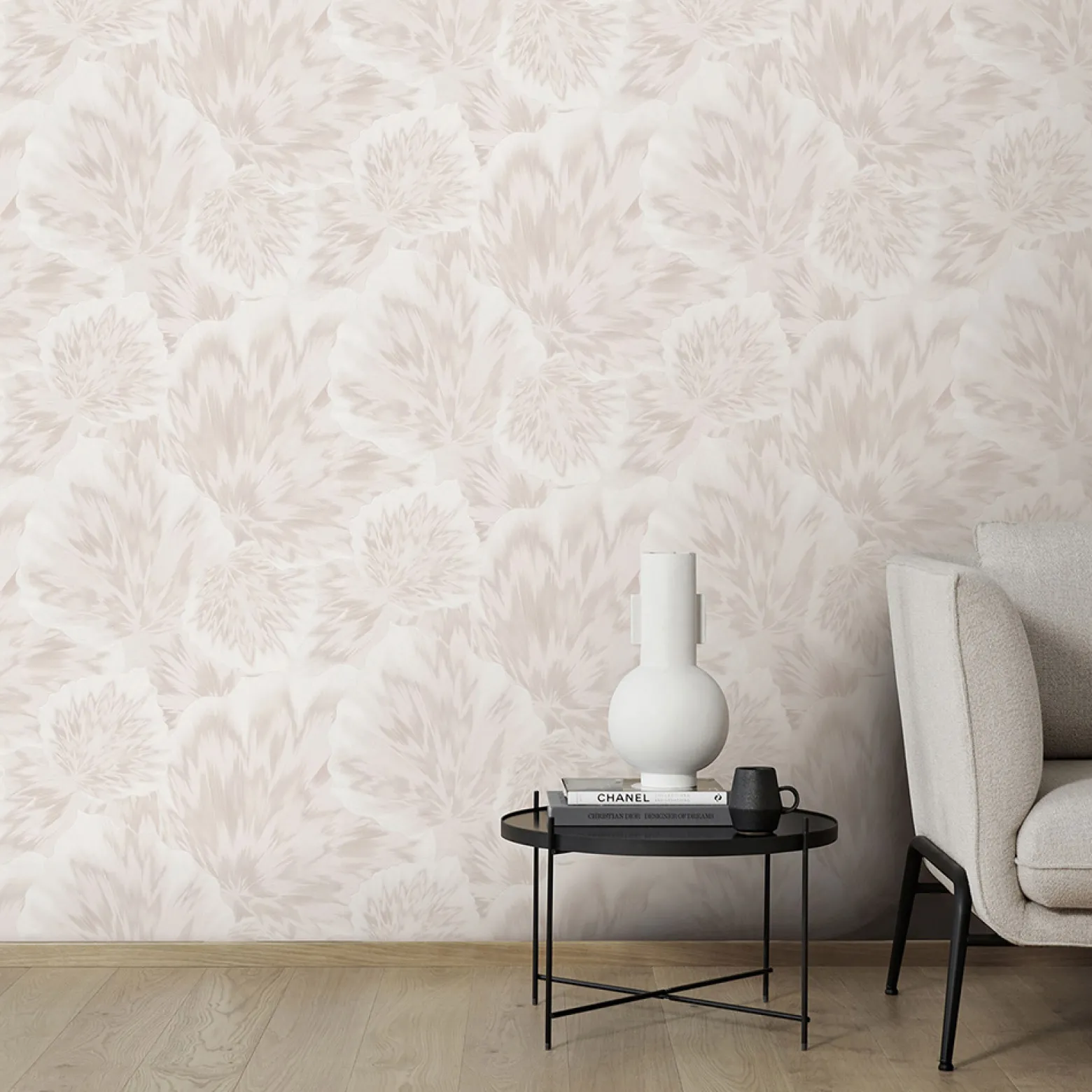 Vliestapete Blätter Abstrakt Creme Beige Metallic 10402-14