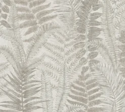 Vliestapete Blätter Aquarell Grau Beige 39347-5