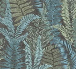 Vliestapete Blätter Aquarell Schwarz Grün 39347-3