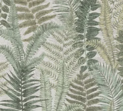 Vliestapete Blätter Aquarell Grau Grün 39347-4