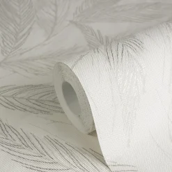 Vliestapete Blätter Beige Grau Silber Metallic 79096-2