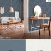 Vliestapete Blätter blau schwarz 37396-5