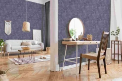 Vliestapete Blätter blau schwarz 37396-5