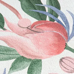 Vliestapete Blätter Blumen Creme Rosa Grün 79062-5