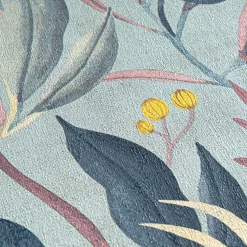 Vliestapete Blätter Blumen Floral Blau Lila 79062-1