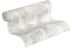 Vliestapete Blätter creme braun 37396-2